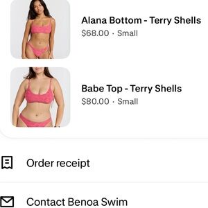 Benoa Swim Pink Terry Shell Bikini